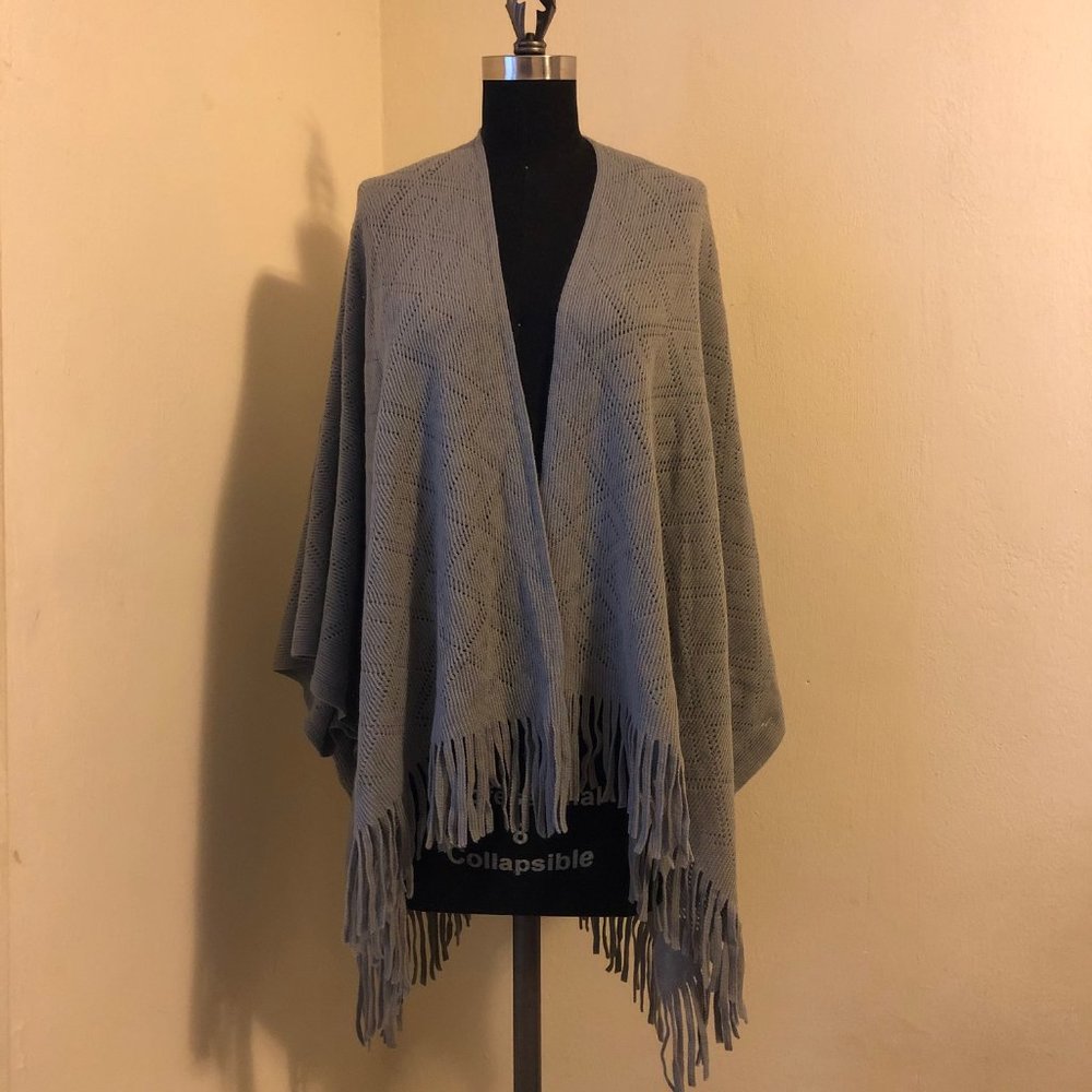 David and Young Fringe Poncho Cape